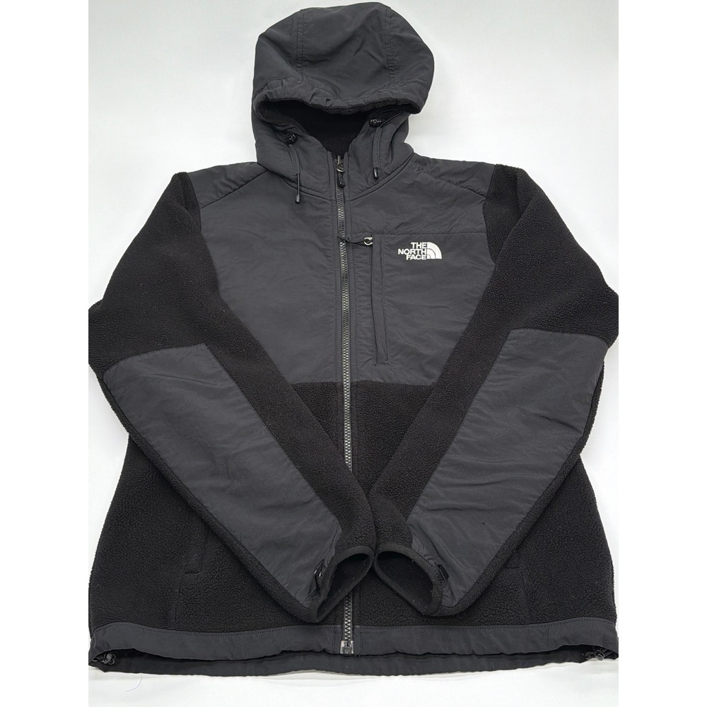 The North Face Denali 2 Hoodie Black Polartec Fleece Jacket Womens Medium